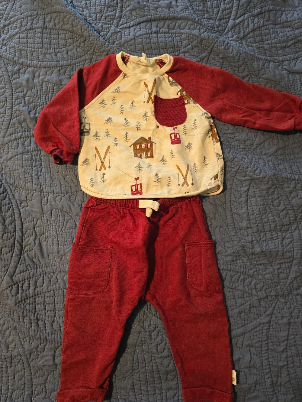 Burts Bees Winter Ski Print Matching Set